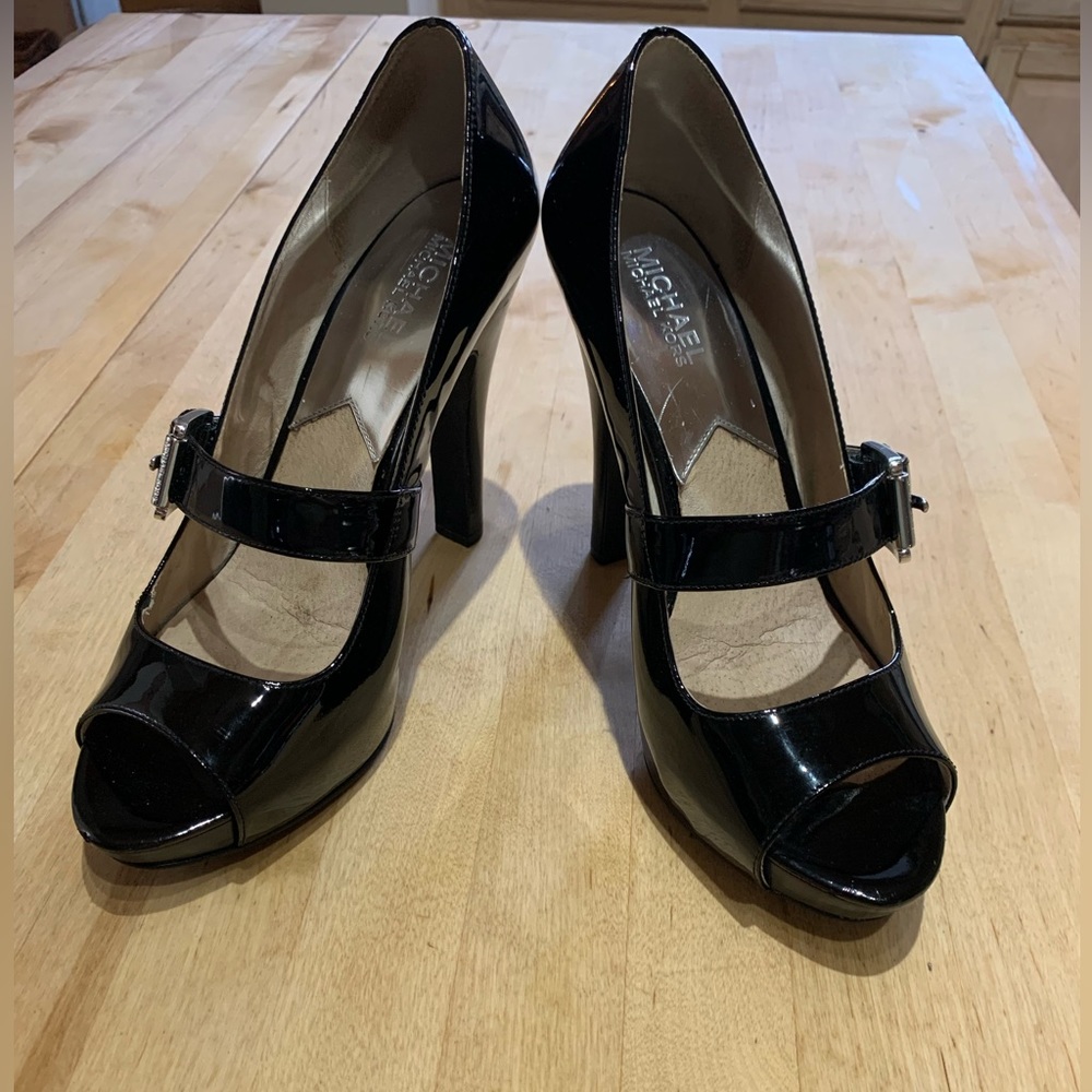 Michael Kors Black Patent Platforms